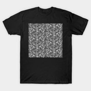 Black and White Butterfly Wings T-Shirt